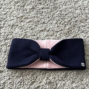 Lululemon Reversible Divinity Merino Wool Ear Warmer Headband in Blue/Pink